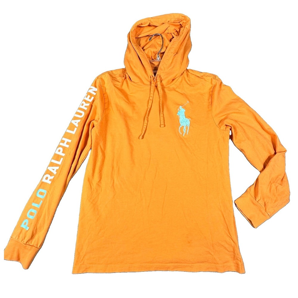Polo Ralph Lauren Big Pony Long Sleeve Lightweight Hoodie Pullover Shirt Mens S